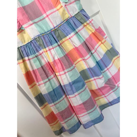 NWT Tommy Bahama Kids Girls Pastel Plaid Ruffle Sleeveless Dress Multicolor SZ 5 - Picture 3 of 12